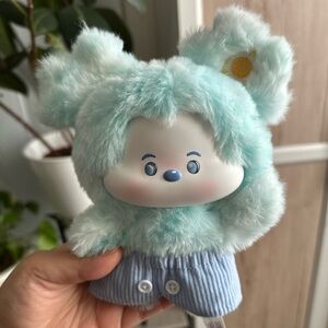 Mickey Head in Clouds Sunny Sky Plush Keychain